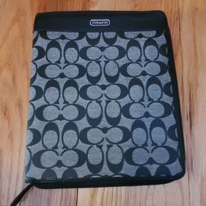 Coach Black and White Tablet Case